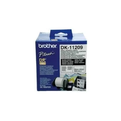 ETICHETTE ORIGINALI BROTHER DK11209 DK-11209 29mm 62mm 800pz