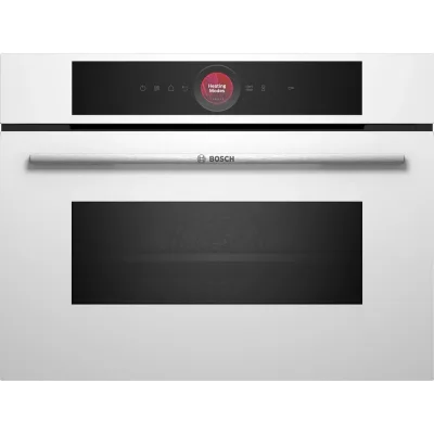 Bosch Forno compatto combinato microonde da incasso CMG7241W1 finitura bianco da 60 cm - Serie 8