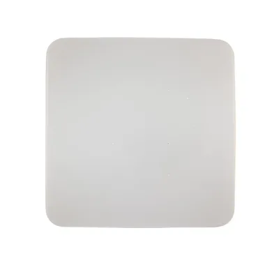 Plafoniera quadrata in acrilico bianco effetto cielo stellato, 1 LED 18W, CCT, 27x27cm
