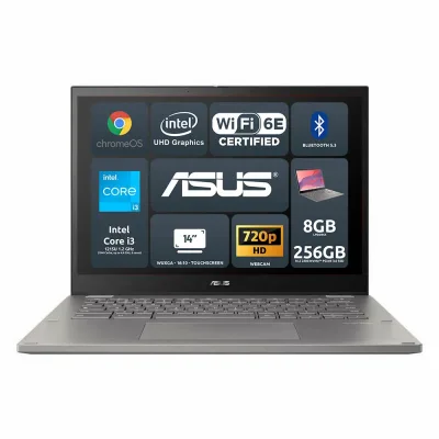 ASUS Notebook Chromebook Vibe Flip CB3401FBA-LZ0179 Intel Core i3-1215U 8GB Intel UHD Graphics SSD 256GB 14'' WUXGA ChromeOS Tastiera retroilluminata