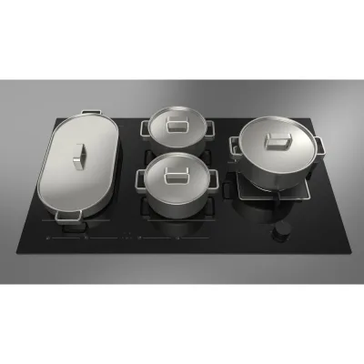 Fulgor Piano cottura ibrido induzione/gas FCHH 905 ID TS G WDK BK in vetroceramica nero da 90 cm