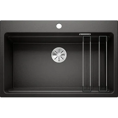 Blanco | Lavello una vasca ETAGON 8 1525893 finitura nero da 78x51 cm - Sopratop