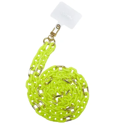 CELLY NECK LACET CHAIN YELLOW FLUO LACETCHAINYLF