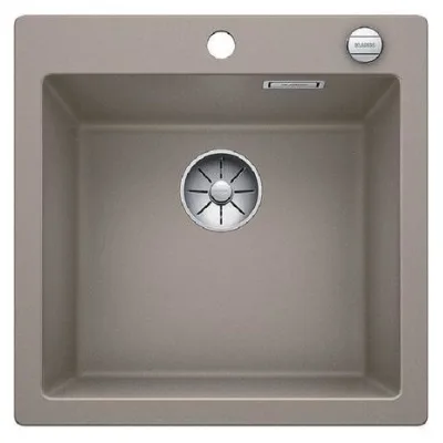 Blanco Lavello una vasca PLEON 5 1521675 finitura tartufo da 51.5x51 cm - Sopratop