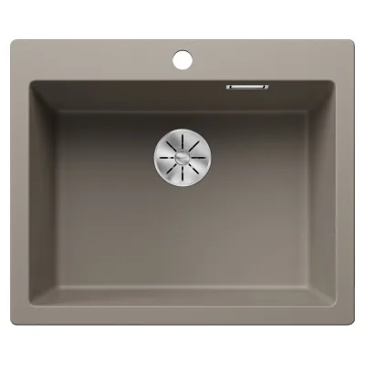 Blanco Lavello a una vasca PLEON 6 Total Black 2521686 finitura tartufo da 61x51 cm - Sopratop