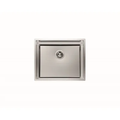 Foster Lavello una vasca 1255 050 finitura acciaio inox da 57x47 cm