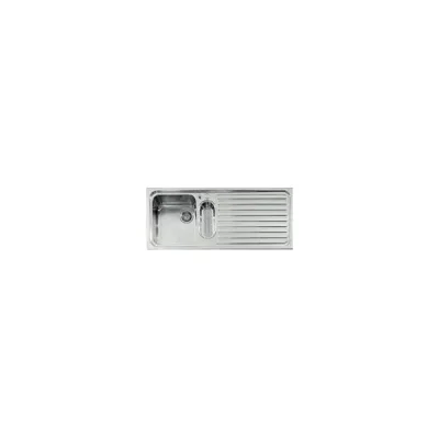 Alpes Lavello semifilo F 5119/1V1B1S con bacinella e gocciolatoio a destra in acciaio inox da 119x51 cm