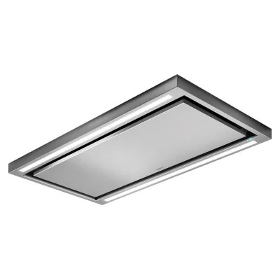 Elica Cappa aspirante a soffitto CLOUD SEVEN IX/A/90 PRF0142094A finitura acciaio inox e bianco da 90 cm