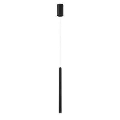 Sospensione moderna singola in metallo nero, 5W, CCT, 2.5x200cm