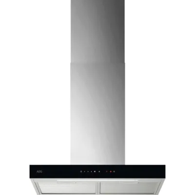 AEG Cappa a camino GB 67D61 HL finitura inox e vetro nero da 60 cm