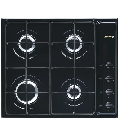 Smeg Piano cottura a gas S64SN finitura nero da 60 cm - IN PROMOZIONE FINO AL 30/06