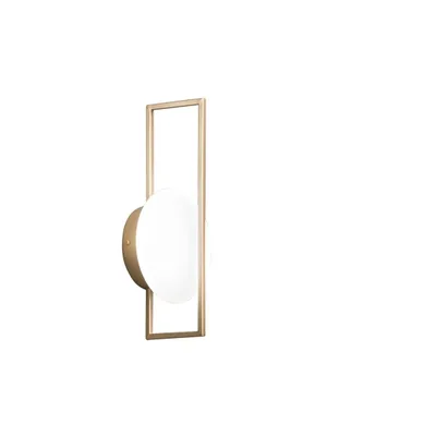 Applique da parete elegante in metallo e acrilico oro, LED da 12W, CCT, 10x34.5cm
