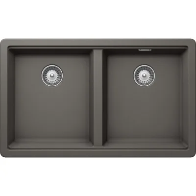 Schock Lavello due vasche GALAXY N200 GALN200A91 finitura silverstone da 75x45.6 cm