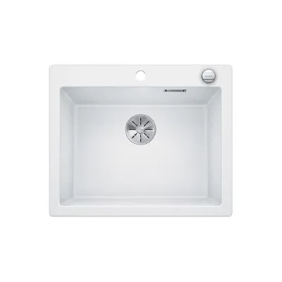 PRONTA CONSEGNA - Blanco | Lavello una vasca PLEON 6 1521683 finitura bianco da 61.5x51 cm - Sopratop