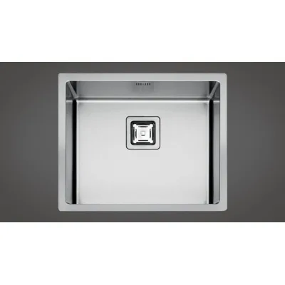 Fulgor Lavello filo e semifilo a una vasca P1B 5545 Q F-SF finitura acciaio inox da 55.5x45 cm