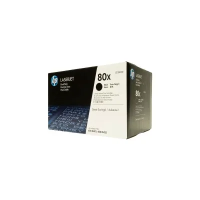 BIPACK TONER ORIGINALE HP Laserjet Pro 400 M401 M425 CF280XD 80XD 2X6.900 COPIE NERO