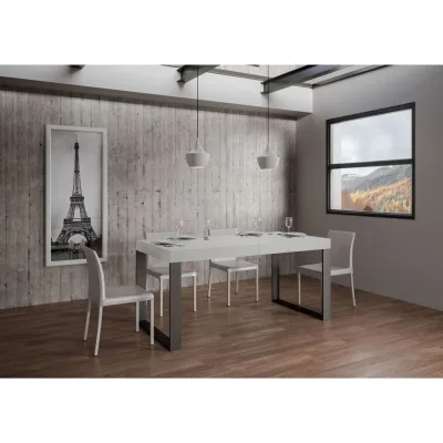 Itamoby Tavolo allungabile Tecno Premium in nobilitato e talaio in ferro da 180(284)x90 cm