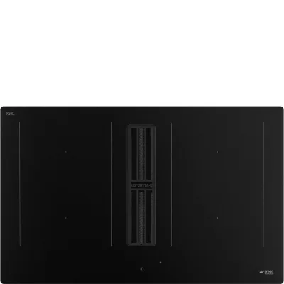 Smeg S Piano cottura a induzione con cappa integrata HOBD382N2 in vetroceramica nero opaco da 83 cm