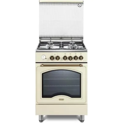 De Longhi Cucina a libera installazione PEMB 664 CLSG a 4 fuochi e forno elettrico multifunzione finitura crema da 60 cm