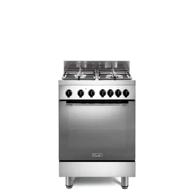 De Longhi Cucina a libera installazione GEMMA 66 GVL a 4 fuochi e forno a gas ventilato in acciaio inox da 60 cm