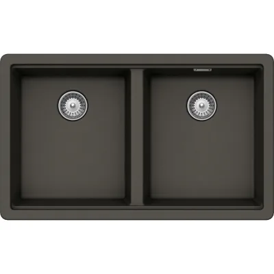 Schock Lavello due vasche BROOKLYN N200U BYKN200U43 finitura asphalt da 73.2x43.8 cm