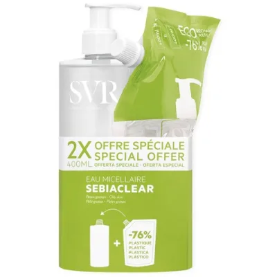 SVR SEBIACLEAR ACQUA MICELLARE 400ML + REFILL 400ML