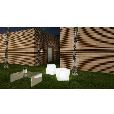 Arkema Pouf luminoso fotovoltaico Twist SL in polietilene finitura neutra