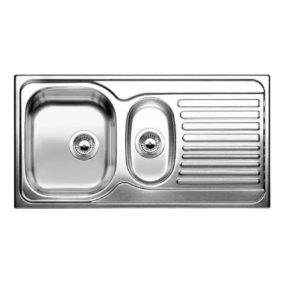 Blanco | Lavello una vasca con vaschetta e gocciolatoio dx TIPO II 6 S 1316496 in acciaio inox da 100x50 cm - Sopratop