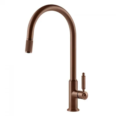 PRONTA CONSEGNA - Gessi Miscelatore monocomando con doccetta estraibile Venti20 60622 708 finitura Copper Brushed - IN PROMOZIONE FINO AL 5/09