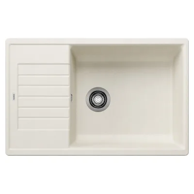 PRONTA CONSEGNA - Blanco | Lavello una vasca con gocciolatoio ZIA XL 6 S Compact 1527214 finitura soft white da 78x50 cm - Sopratop
