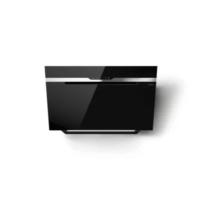 Elica Cappa aspirante a parete MAJESTIC @ BL/A/90 PRF0116967B finitura vetro nero/inox da 90 cm