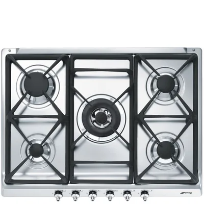 PRONTA CONSEGNA - Smeg Piano cottura a gas SE70SGH-5 finitura acciaio inox satinato da 70 cm