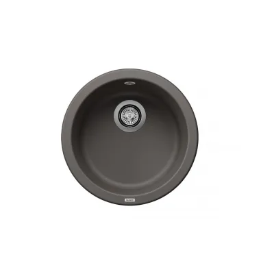 Blanco Lavello rotondo una vasca BLANCORONDO 1527240 finitura grigio vulcano da Ø45 cm - Sopratop