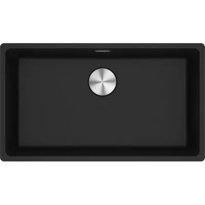 Franke: Lavello una vasca Vasche Sottotop Maris MRG 110-72 125.0686.638 finitura fragranite nero da 75.3x43.3 cm