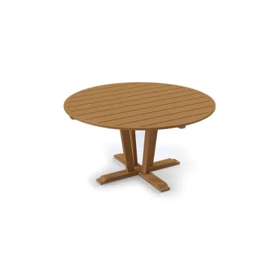 Unopiù Tavolo rotondo fisso SYNTHESIS in teak da Ø142 cm - IN PROMOZIONE FINO AL 6/07