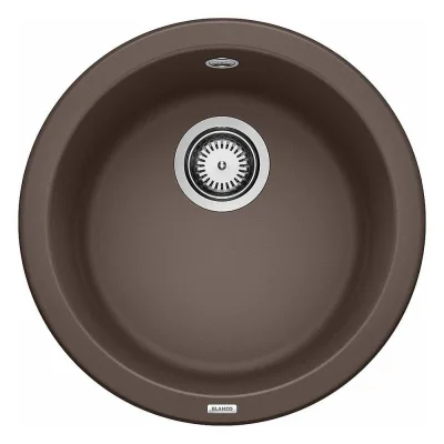Blanco Lavello rotondo una vasca BLANCORONDO 1515028 finitura caffè da Ø45 cm - Sopratop