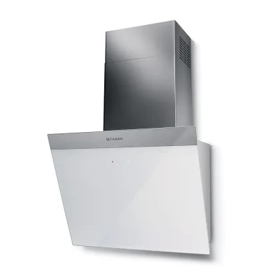Faber Cappa a parete DAISY + WH A55 330.0612.375 finitura vetro bianco da 55 cm