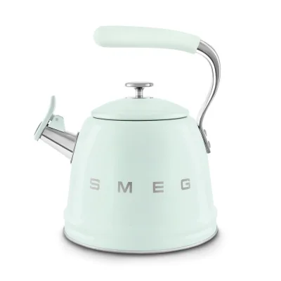PRONTA CONSEGNA - Smeg Bollitore a fischio WKF01PG finitura verde pastello