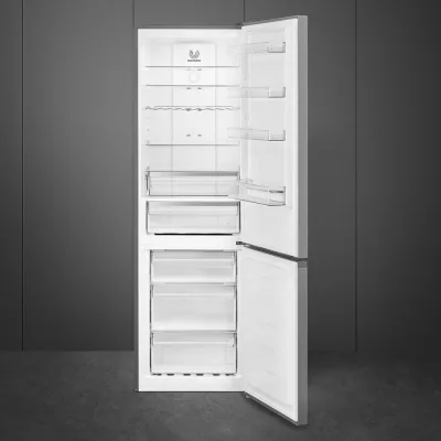 Smeg Frigorifero combinato a libera installazione RC20XDNC finitura acciaio inox da 60 cm