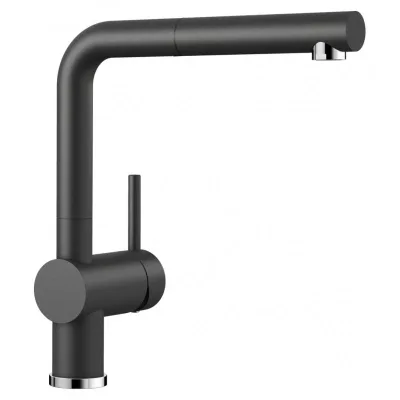 PRONTA CONSEGNA - Blanco Miscelatore monocomando con doccetta estraibile LINUS-S 1516688 finitura antracite