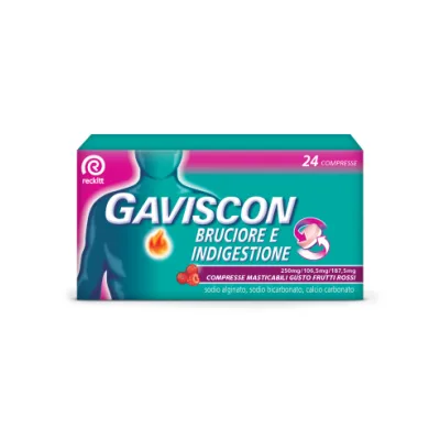 GAVISCON BRUCIORE INDIGESTIONE 24 COMPRESSE FRAGOLA
