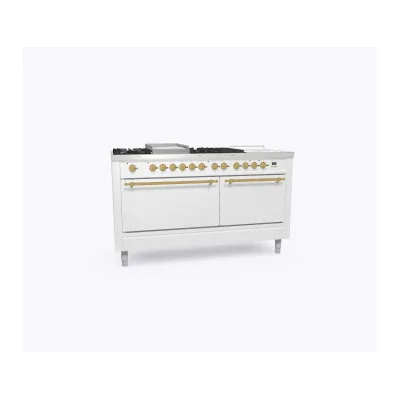 Ilve Cucina P15N da incasso Nostalgie P15FSDQNE3 doppio forno cieco e piano cottura 7 fuochi con fry top e coupe de feu e dua
