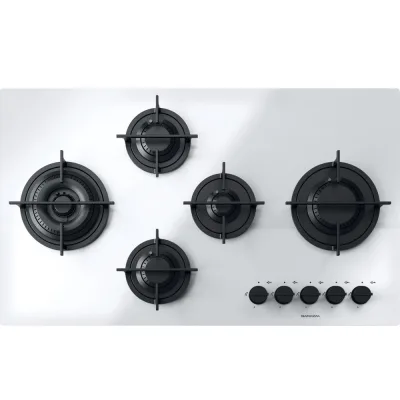 Barazza Piano cottura a gas MOOD 1PMD95B in vetroceramica bianco da 86 cm