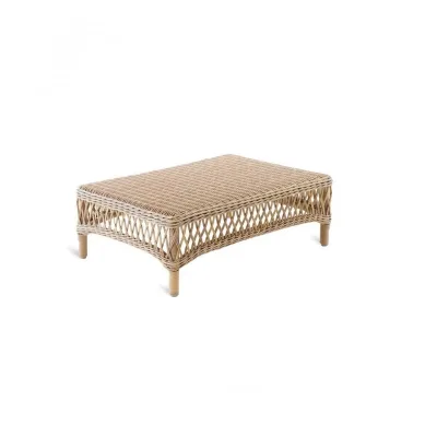 Unopiù Tavolino basso fisso OLIMPIA in fibra sintetica da 100x68 cm