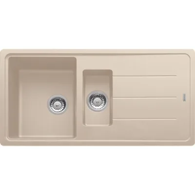 Franke: Lavello una vasca con vaschetta e gocciolatoio Boston BFG 651 114.0276.137 finitura fragranite avena da 97x50 cm