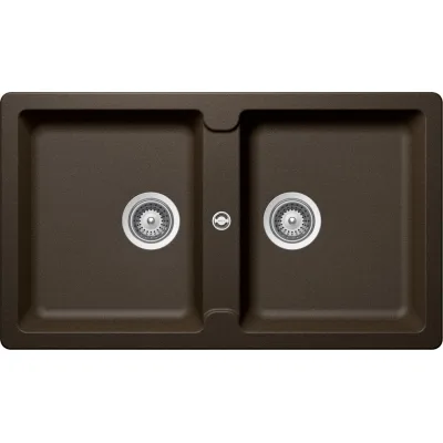 Schock Lavello due vasche TOLEDO N200 TOLN200A87 finitura bronze da 86x50 cm