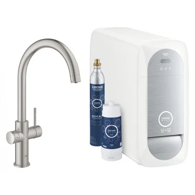 Grohe Miscelatore Blue Home monocomando 31455DC1 finitura super steeel