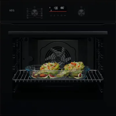 AEG Forno SurroundCook pirolitico da incasso NBU 5P431 SB finitura nero lucido da 60 cm