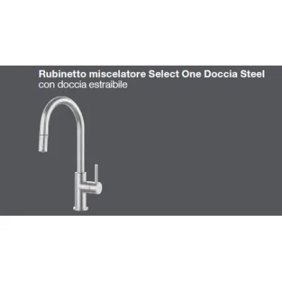Barazza Miscelatore monocomando 1RUBS1DS finitura acciaio inox satinato - IN PROMOZIONE FINO AL 6/07