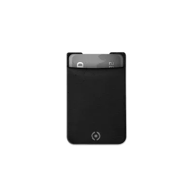 CELLY ADHESIVE POCKET CARDS HOLDER BLACK POCKETFIXBK